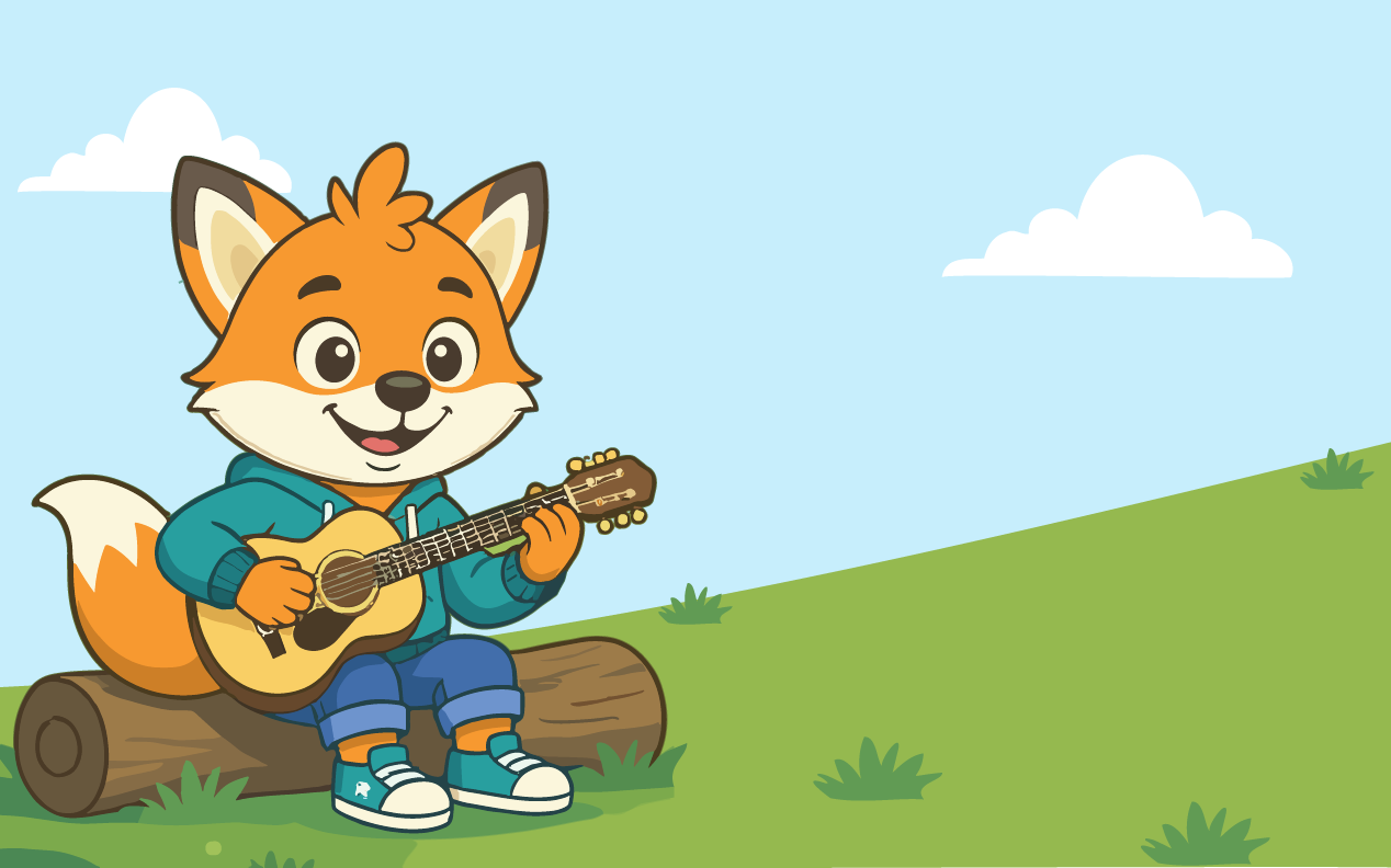 Lumi playing guitar with passion, inspiring creativity and artistic expression in an artistic and musical context